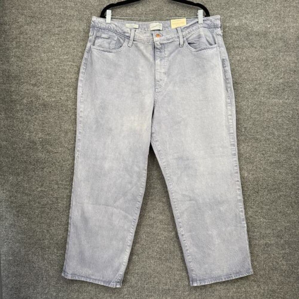 Universal Thread Womens Vintage Straight Ankle Crop Jeans Plus Size 18 Blue New